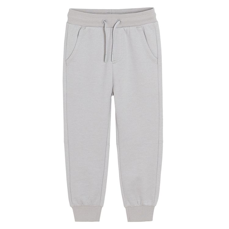 Green and grey jogging pants with adjustable waist- 2 pack