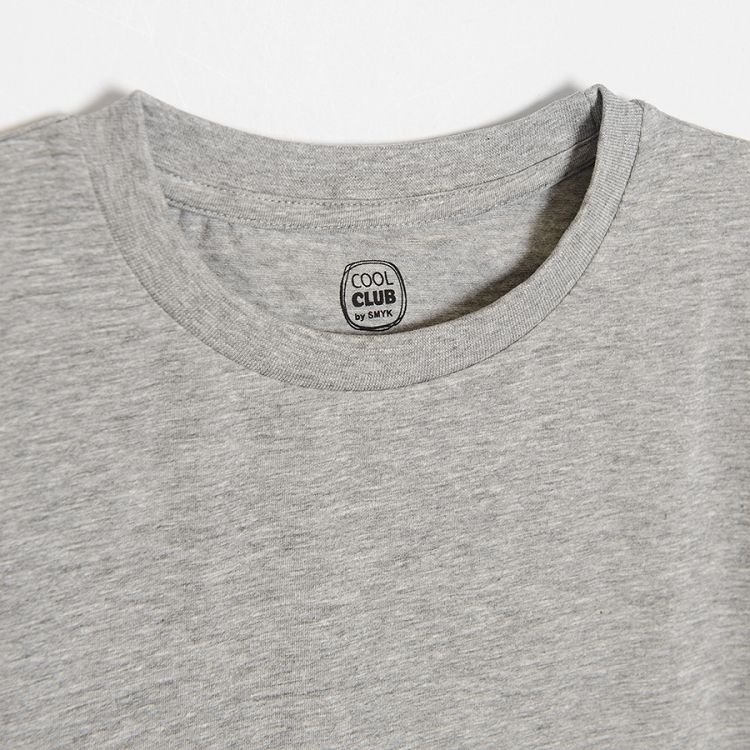 Grey melange short sleeve T-shirt