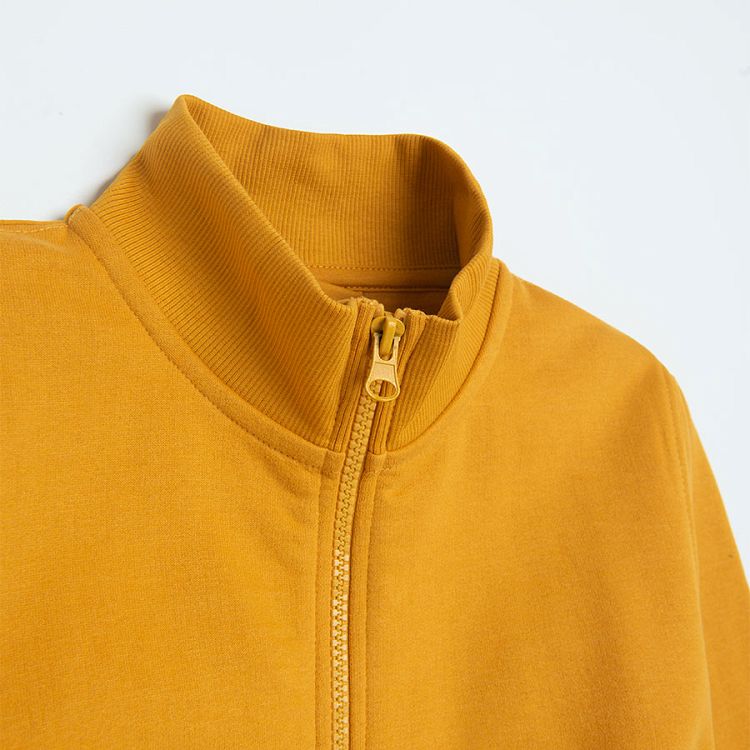 Yellow zip through sweatshirt