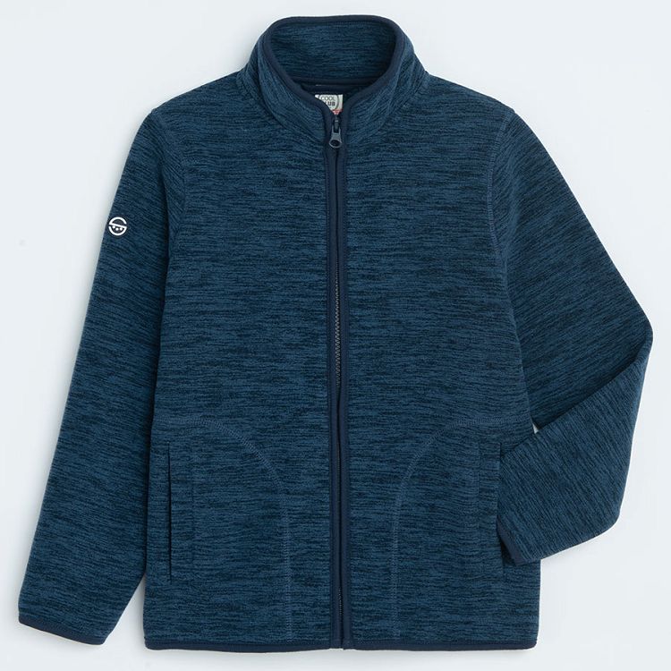 Blue zip through sweatshirt