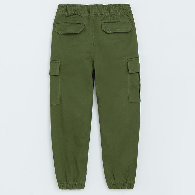 Khaki trousers with side pockets