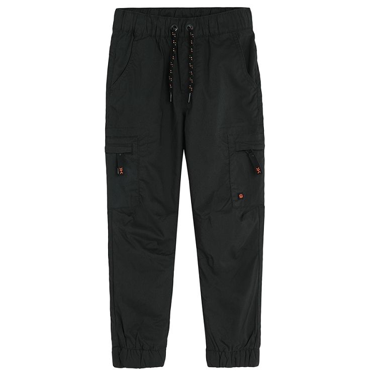 Black cargo trousers