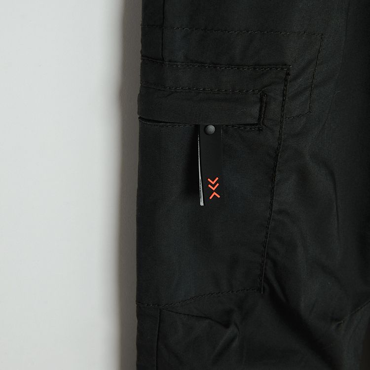 Black cargo trousers