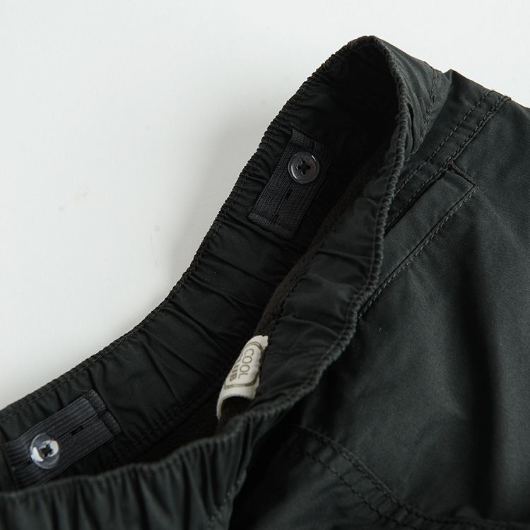 Black cargo trousers