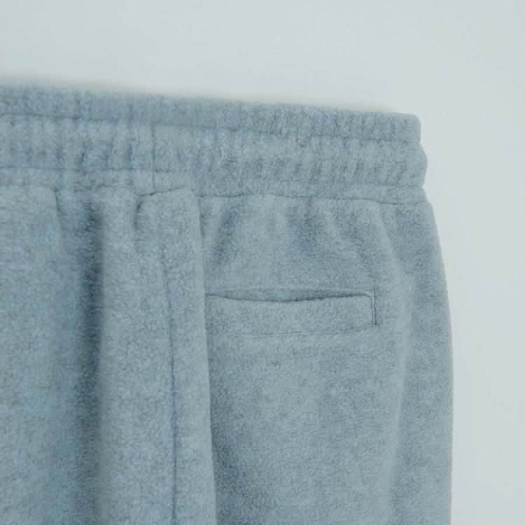 Φόρμα γκρι fleece με λάστιχο και κορδόνι