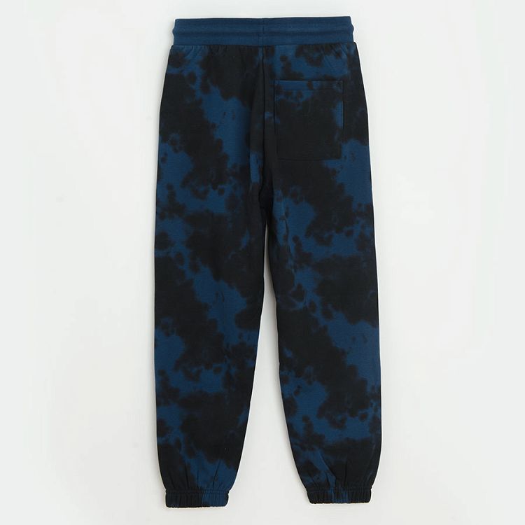 Blue tie dye jogging pants