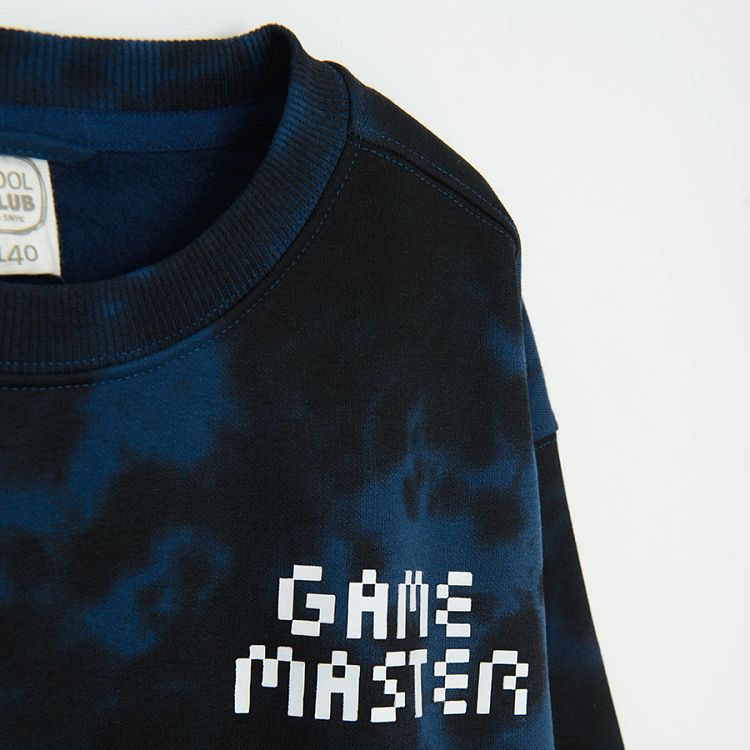 Blue sweatshirt GAME MASTER print