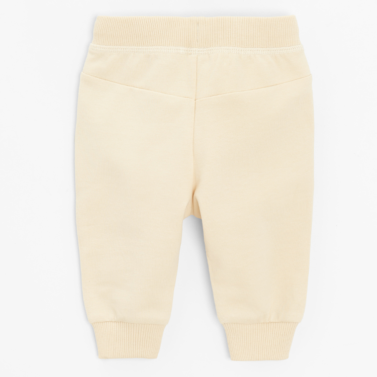 Beige jogging pants with cord
