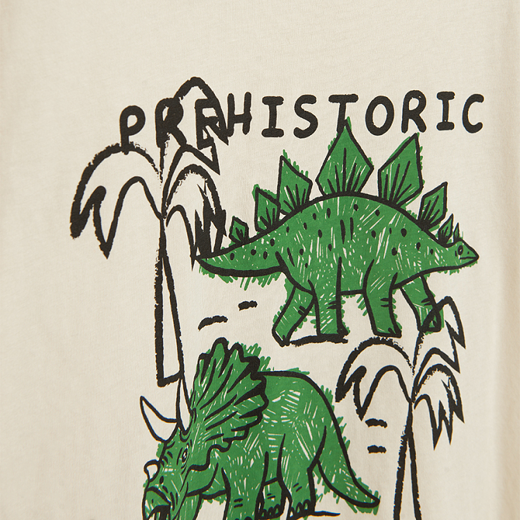 Light green T-shirt with Prehistoric Creatures print