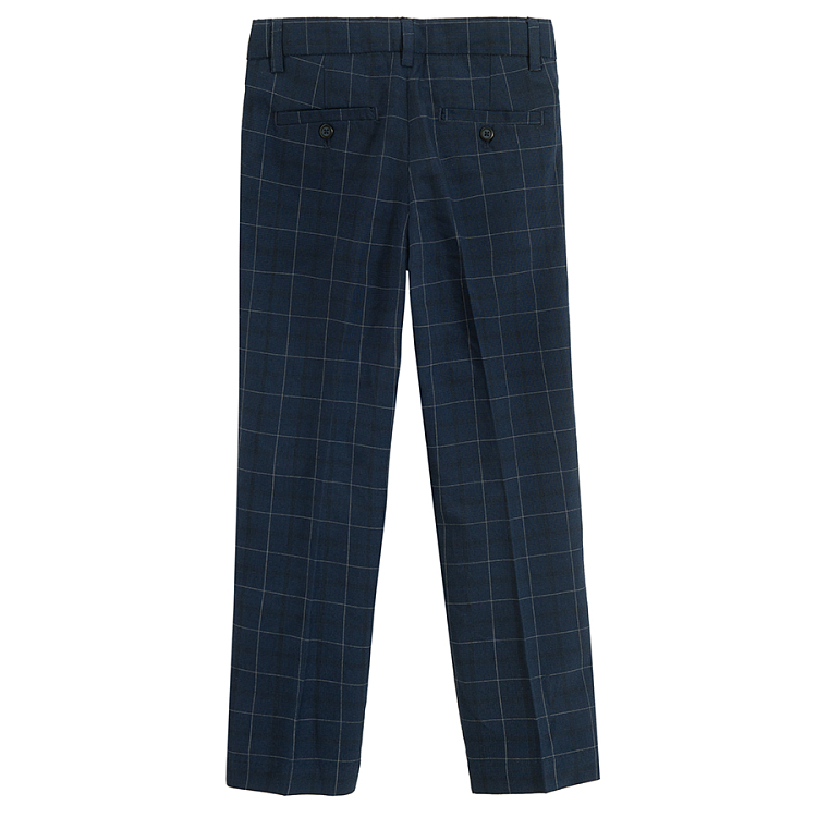 Checkered blue trousers