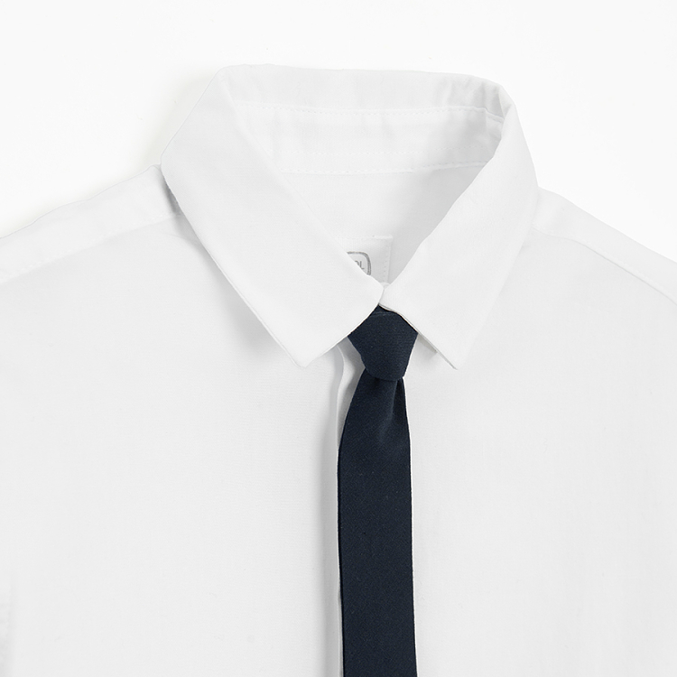 Πουκάμισο μακρυμάνικο λευκό με αποσπώμενη γραβάτα