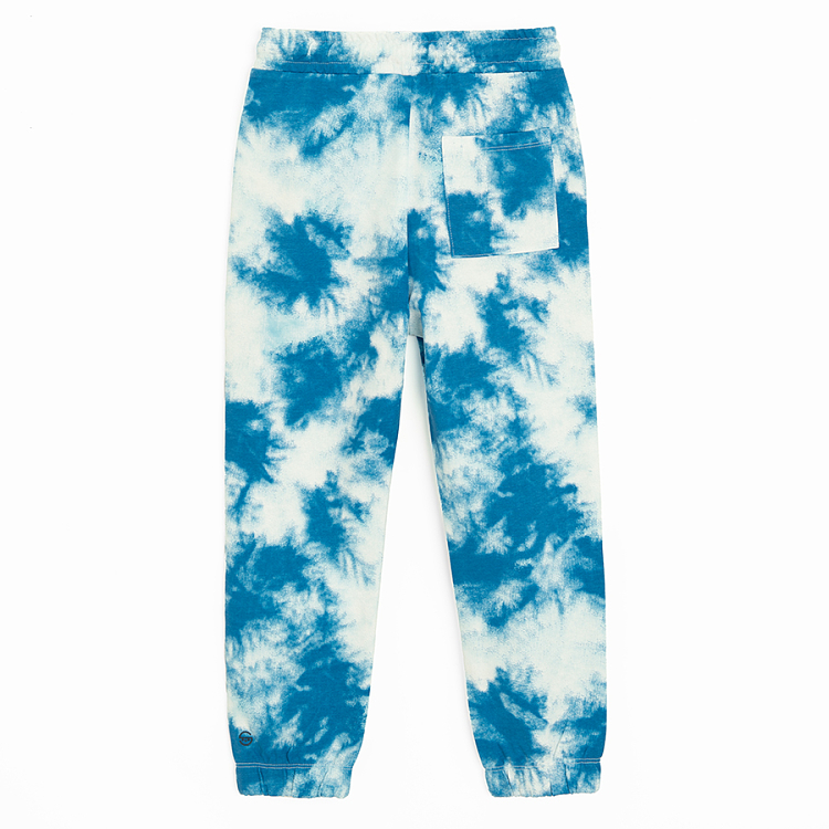 Φόρμα με εφέ tie dye λευκό και μπλε