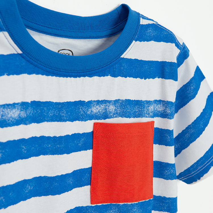 Blue and white stripes T-shirt