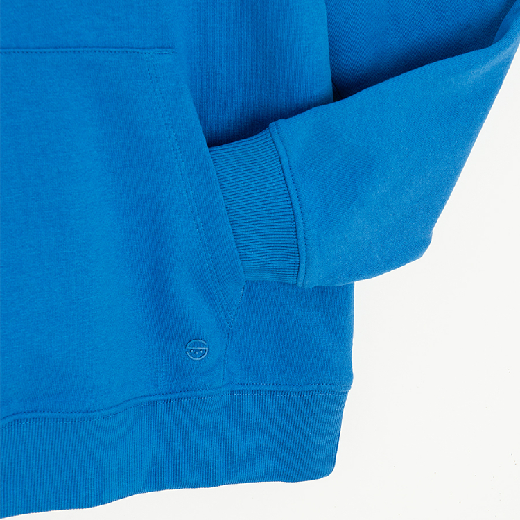 Blue hooded sweatshirt