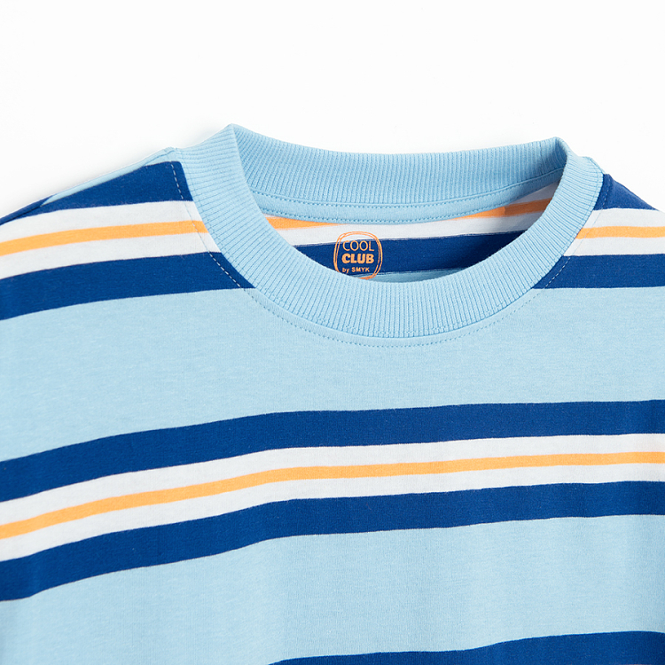 Blue and yellow stripes T-shirt