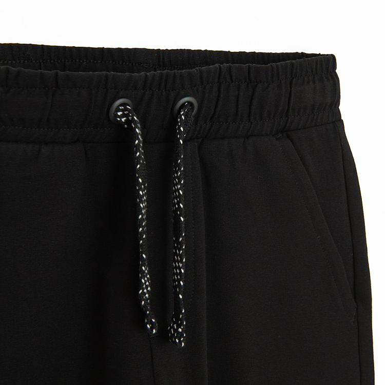 Black jogging pants with cord