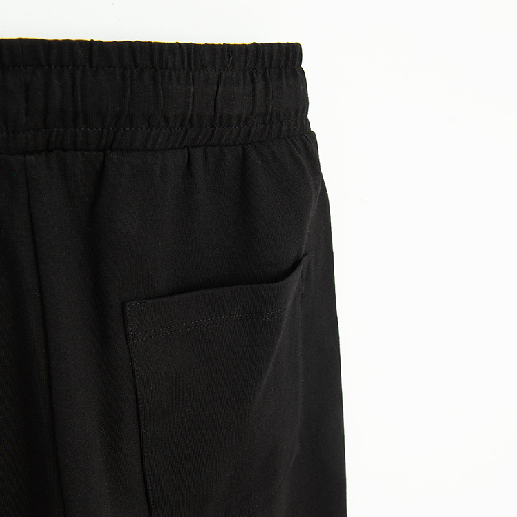 Black jogging pants with cord