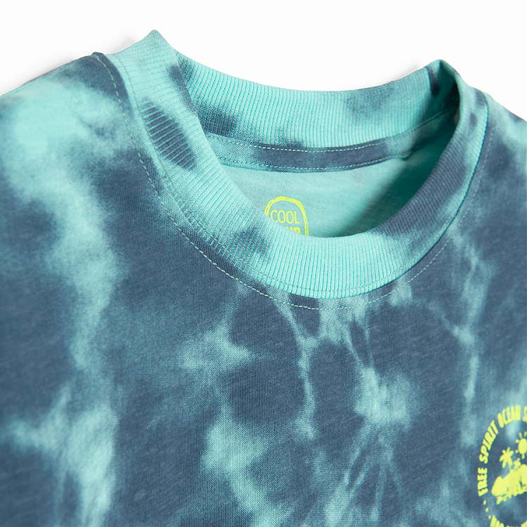Μπλούζα κοντομάνικη με εφέ tie dye