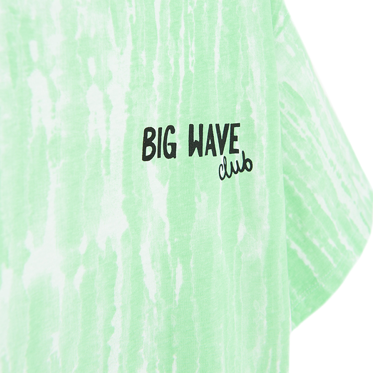 Μπλούζα βεραμάν κοντομάνικη με στάμπα Big Wave Club
