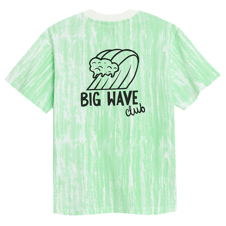 Μπλούζα βεραμάν κοντομάνικη με στάμπα Big Wave Club