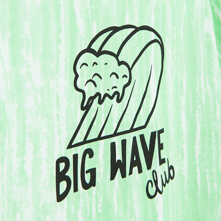 Μπλούζα βεραμάν κοντομάνικη με στάμπα Big Wave Club