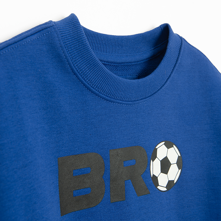 Φούτερ μπλε με στάμπα Bro