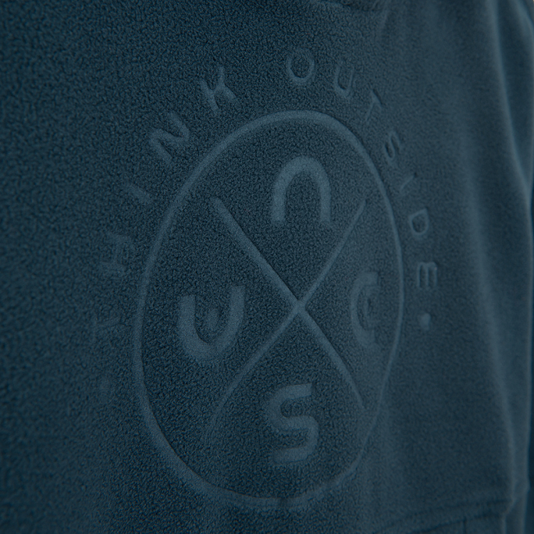 Φούτερ μπλε σκούρο fleece με κουκούλα