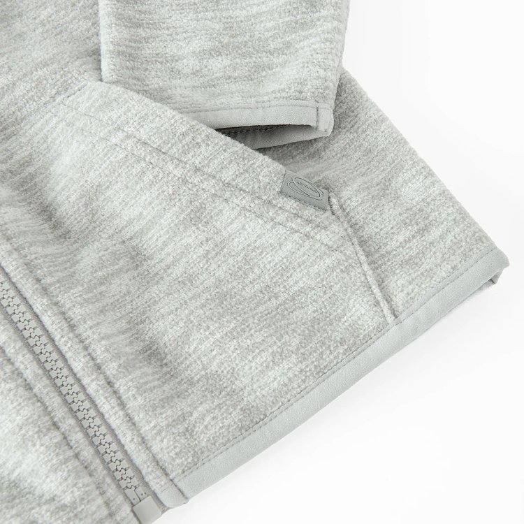 Ζακέτα fleece γκρι με φερμουάρ