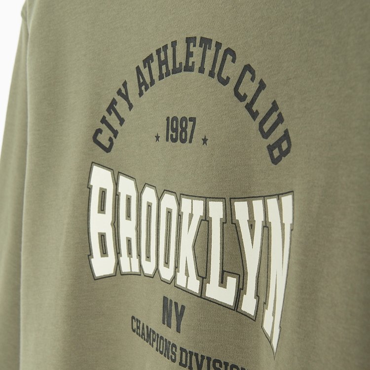 Φούτερ χακί με στάμπα BROOKLYN