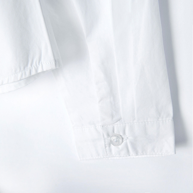White button down long sleeve shirt