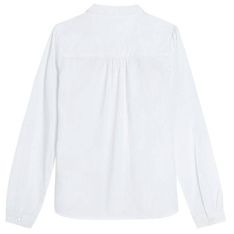 White button down long sleeve shirt