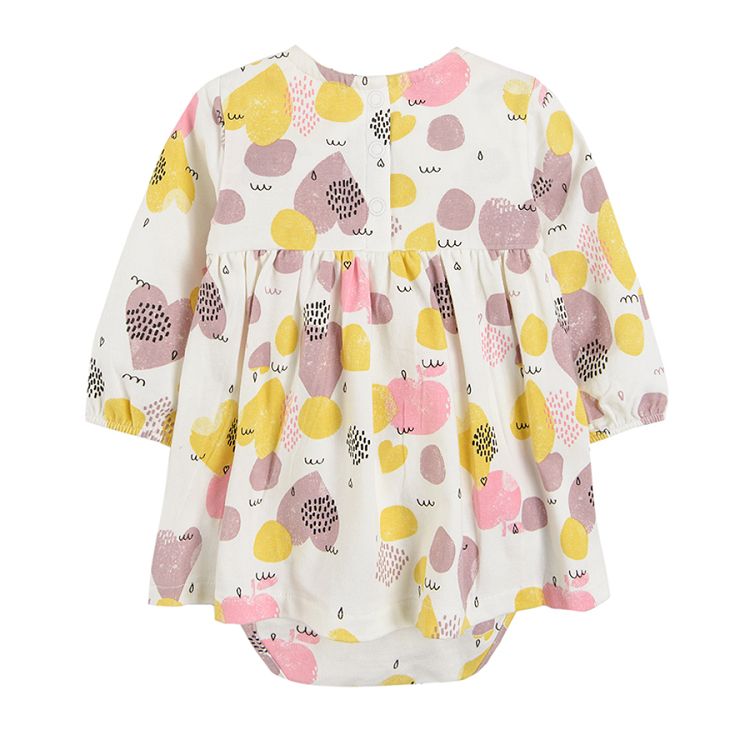 Long sleeve dress with bodysuit and fruit print