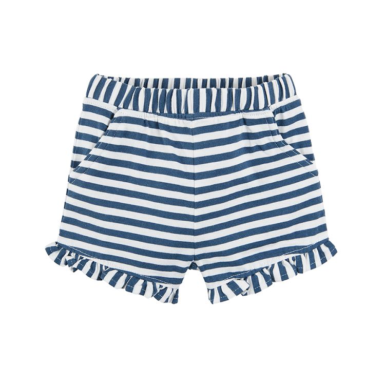 Red and white and blue stripes shorts 2-pack