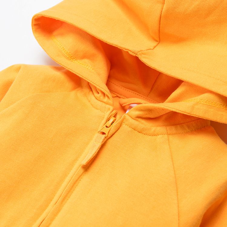 Yellow zip through hoodie