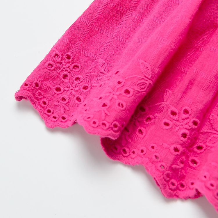 Μπλούζα αμάνικη φούξια με βολάν
