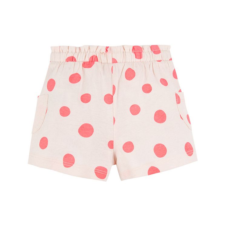 White polka dot shorts