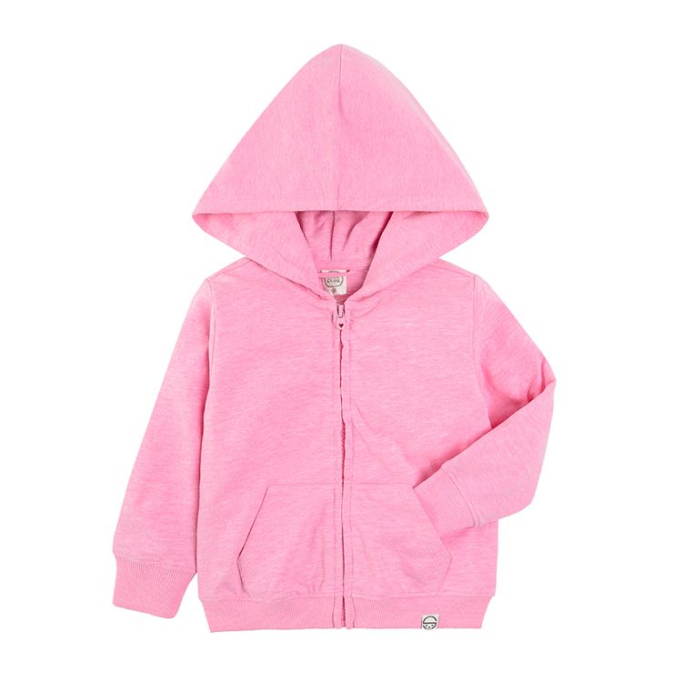 Pink zip through hoodie