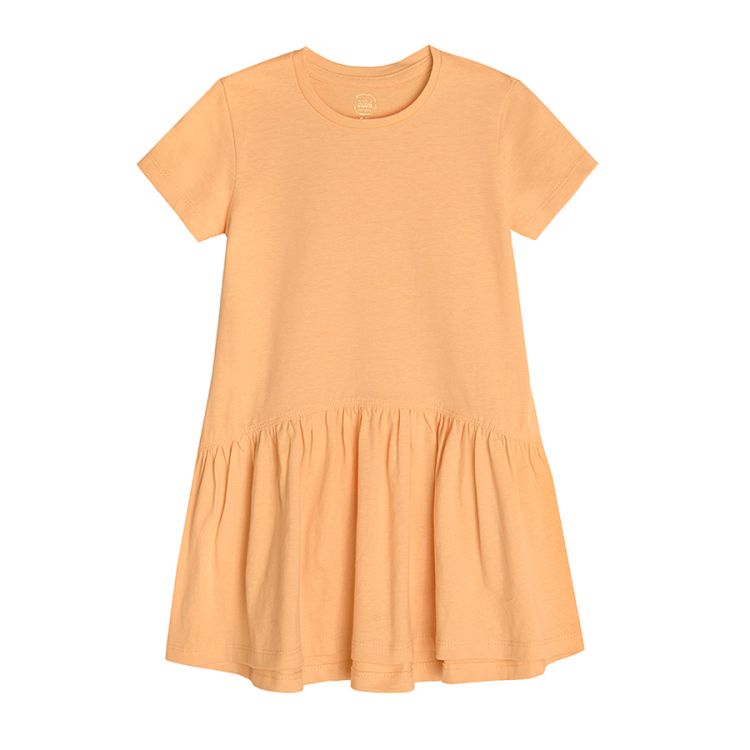 Orange short sleeve casual dress