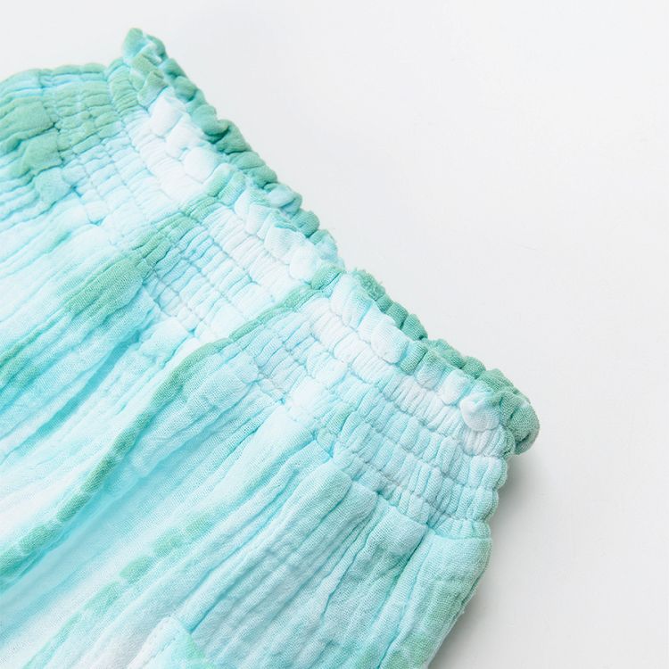 White and green tie dye skirt