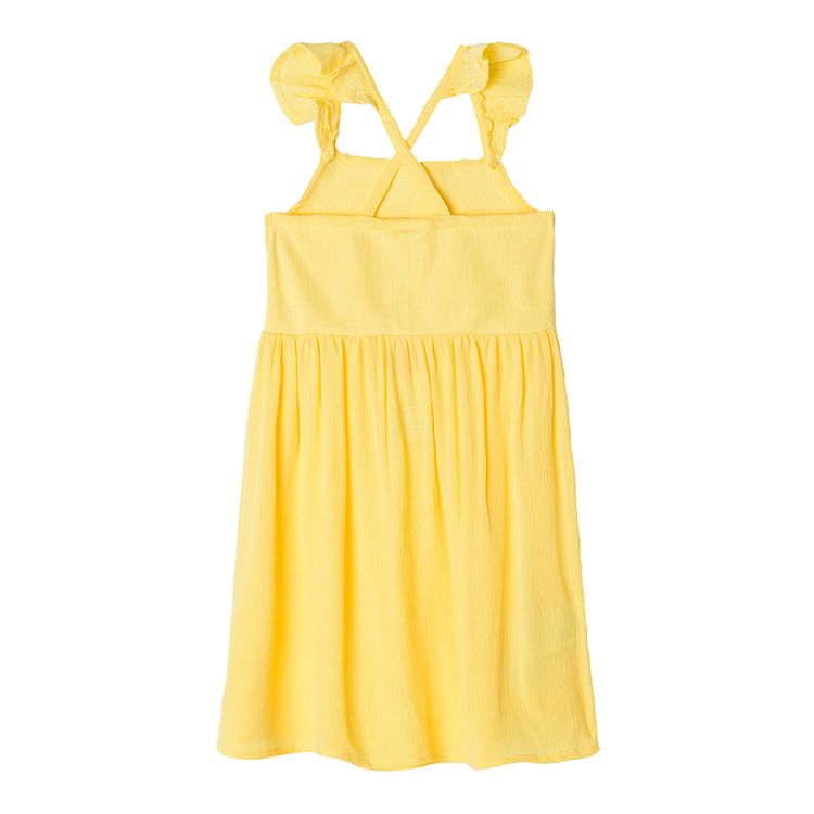 Φόρεμα κίτρινο με τιραντάκι