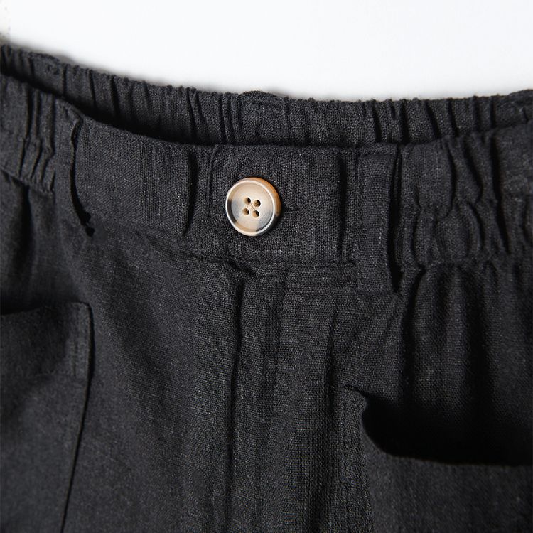 Black shorts with button and pockets