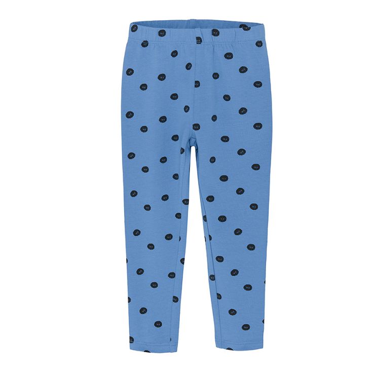 Blue polka dots leggings