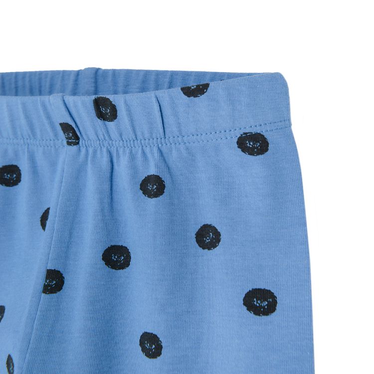 Blue polka dots leggings
