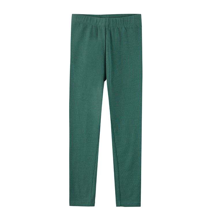 Green and grey with butterflies pring leggings 2 pack