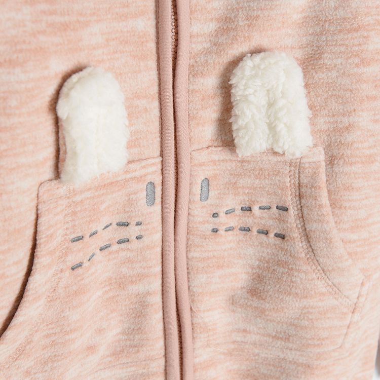 Pink melange sweatshirt