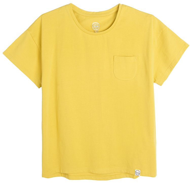 Yellow short sleeve blouse