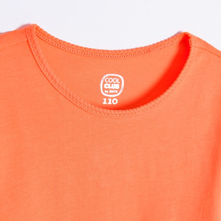 Orange long sleeve blouse