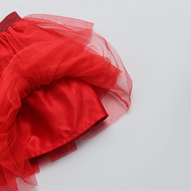 Red glitter skirt