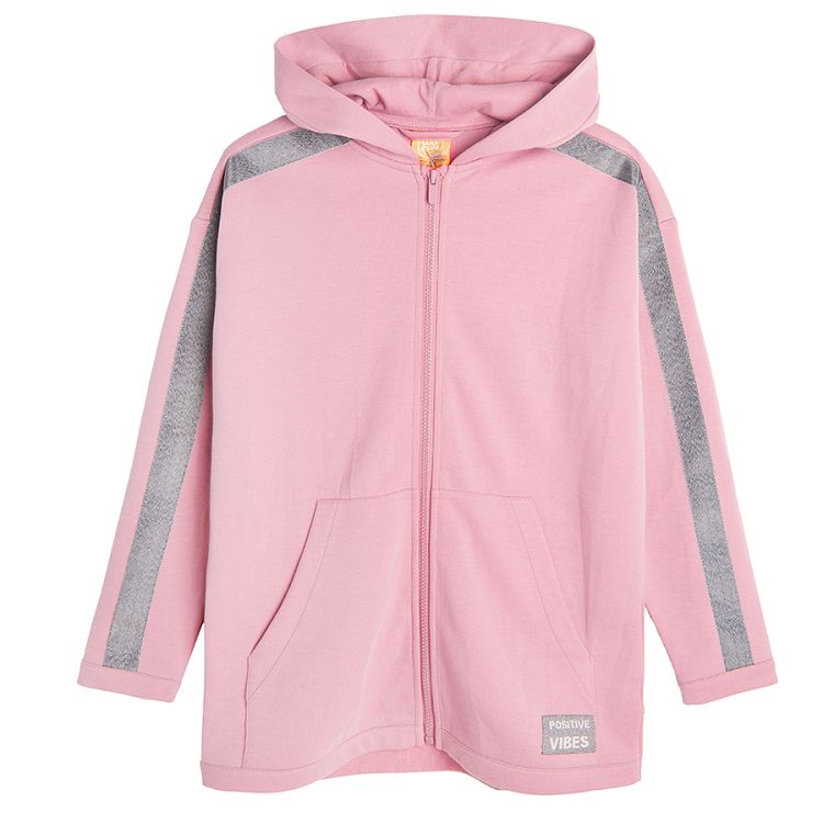 Pink hooded sweatshirt