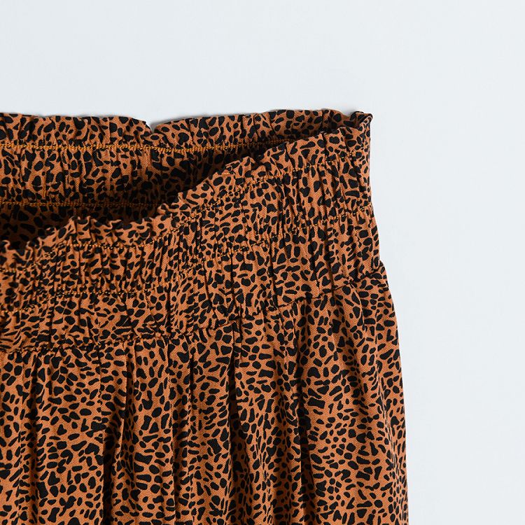 Brown animal print skirt